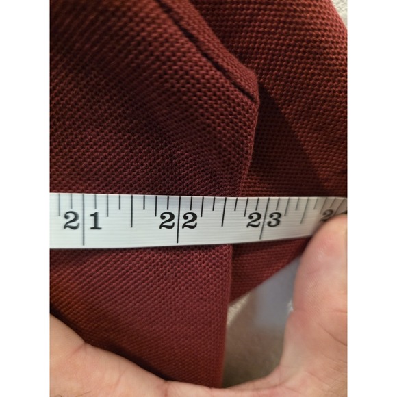 Vintage Era LL Bean Double L Polo Shirt Mens Large Burgundy Short Sleeve - Picture 4 of 5